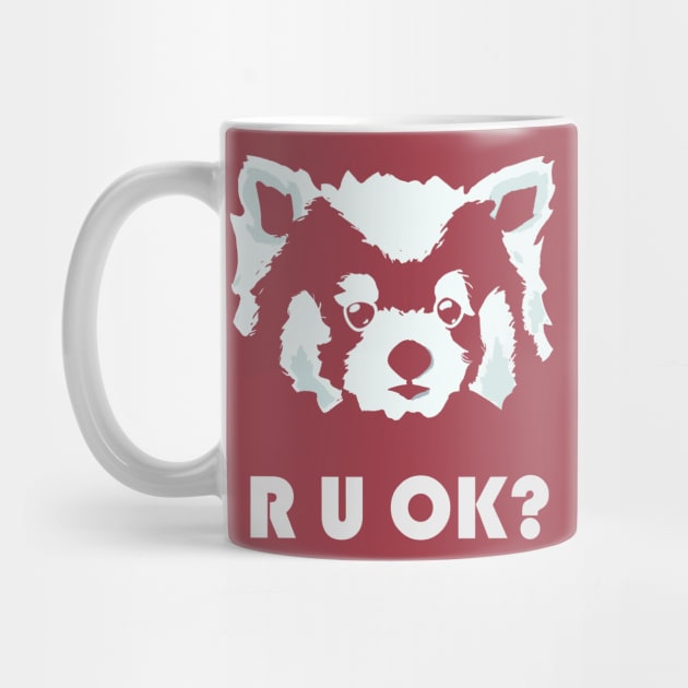 R U OK red panda by AshStore